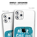 Never Give Up! - Protective Skin Wrap & Decal – Compatible with iPhone SE to iPhone 17 Pro Max (All Models)