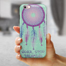 Never Stop Dreaming Dreamcatcher iPhone 6/6s or 6/6s Plus 2-Piece Hybrid INK-Fuzed Case