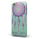 Never Stop Dreaming Dreamcatcher iPhone 6/6s or 6/6s Plus 2-Piece Hybrid INK-Fuzed Case