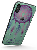 Never Stop Dreaming Dreamcatcher - iPhone X Skin-Kit