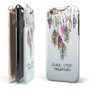 Never Stop Dreaming Watercolor Catcher iPhone 6/6s or 6/6s Plus 2-Piece Hybrid INK-Fuzed Case