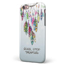 Never Stop Dreaming Watercolor Catcher iPhone 6/6s or 6/6s Plus 2-Piece Hybrid INK-Fuzed Case