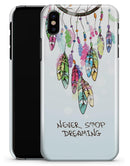 Never Stop Dreaming Watercolor Catcher - iPhone X Clipit Case