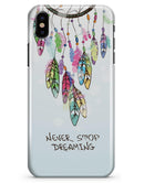 Never Stop Dreaming Watercolor Catcher - iPhone X Clipit Case