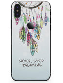 Never Stop Dreaming Watercolor Catcher - iPhone X Skin-Kit