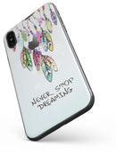 Never Stop Dreaming Watercolor Catcher - iPhone X Skin-Kit