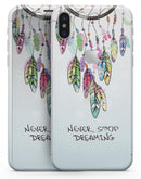Never Stop Dreaming Watercolor Catcher - iPhone X Skin-Kit