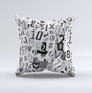 Newspaper Letter Collage Ink-Fuzed Decorative Throw Pillow