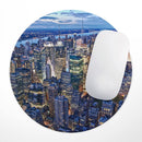 Night Aerial NYC// WaterProof Rubber Foam Backed Anti-Slip Mouse Pad for Home Work Office or Gaming Computer Desk
