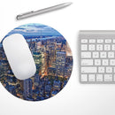 Night Aerial NYC// WaterProof Rubber Foam Backed Anti-Slip Mouse Pad for Home Work Office or Gaming Computer Desk