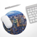 Night Aerial NYC// WaterProof Rubber Foam Backed Anti-Slip Mouse Pad for Home Work Office or Gaming Computer Desk