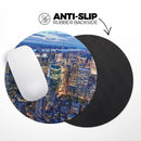 Night Aerial NYC// WaterProof Rubber Foam Backed Anti-Slip Mouse Pad for Home Work Office or Gaming Computer Desk