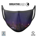 Night City Los Angeles - Made in USA Mouth Cover Unisex Anti-Dust Cotton Blend Reusable & Washable Face Mask with Adjustable Sizing for Adult or Child