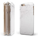Neutral Gray and White Marble Surface iPhone 6/6s or 6/6s Plus 2-Piece Hybrid INK-Fuzed Case