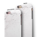 Neutral Gray and White Marble Surface iPhone 6/6s or 6/6s Plus 2-Piece Hybrid INK-Fuzed Case
