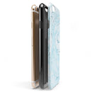 Ocean Blue Textured Marble iPhone 6/6s or 6/6s Plus 2-Piece Hybrid INK-Fuzed Case