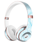 Ocean Blue Textured Marble Full-Body Skin Kit for the Beats by Dre Solo 3 Wireless Headphones