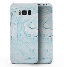 Ocean Blue Textured Marble - Samsung Galaxy S8 Full-Body Skin Kit