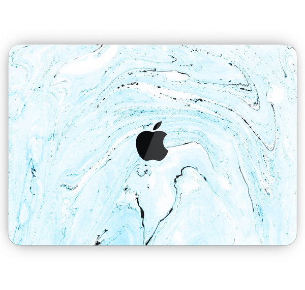 Ocean Blue Textured Marble - Skin Decal Wrap Kit Compatible with the Apple MacBook Pro, Pro with Touch Bar or Air (11", 12", 13", 15" & 16" - All Versions Available)