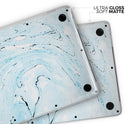 Ocean Blue Textured Marble - Skin Decal Wrap Kit Compatible with the Apple MacBook Pro, Pro with Touch Bar or Air (11", 12", 13", 15" & 16" - All Versions Available)