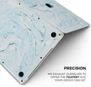 Ocean Blue Textured Marble - Skin Decal Wrap Kit Compatible with the Apple MacBook Pro, Pro with Touch Bar or Air (11", 12", 13", 15" & 16" - All Versions Available)
