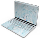 Ocean Blue Textured Marble - Skin Decal Wrap Kit Compatible with the Apple MacBook Pro, Pro with Touch Bar or Air (11", 12", 13", 15" & 16" - All Versions Available)
