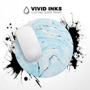 Ocean Blue Textured Marble// WaterProof Rubber Foam Backed Anti-Slip Mouse Pad for Home Work Office or Gaming Computer Desk