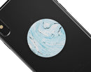 Ocean Blue Textured Marble - Skin Kit for PopSockets and other Smartphone Extendable Grips & Stands
