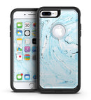 Ocean Blue Textured Marble - iPhone 7 or 7 Plus Commuter Case Skin Kit