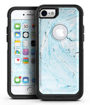 Ocean Blue Textured Marble - iPhone 7 or 7 Plus Commuter Case Skin Kit