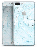 Ocean Blue Textured Marble - Skin-kit for the iPhone 8 or 8 Plus