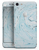 Ocean Blue Textured Marble - Skin-kit for the iPhone 8 or 8 Plus