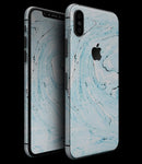Ocean Blue Textured Marble - iPhone XS MAX, XS/X, 8/8+, 7/7+, 5/5S/SE Skin-Kit (All iPhones Available)