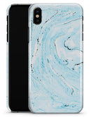 Ocean Blue Textured Marble - iPhone X Clipit Case