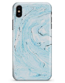 Ocean Blue Textured Marble - iPhone X Clipit Case