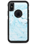 Ocean Blue Textured Marble - iPhone X OtterBox Case & Skin Kits