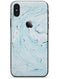 Ocean Blue Textured Marble - iPhone X Skin-Kit