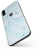 Ocean Blue Textured Marble - iPhone X Skin-Kit
