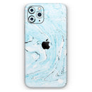 Ocean Blue Textured Marble - Protective Skin Wrap & Decal – Compatible with iPhone SE to iPhone 17 Pro Max (All Models)