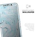 Ocean Blue Textured Marble - Protective Skin Wrap & Decal – Compatible with iPhone SE to iPhone 17 Pro Max (All Models)