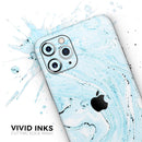 Ocean Blue Textured Marble - Protective Skin Wrap & Decal – Compatible with iPhone SE to iPhone 17 Pro Max (All Models)