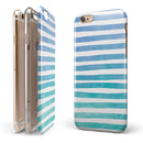 Ocean WaterColor Ombre Stripes iPhone 6/6s or 6/6s Plus 2-Piece Hybrid INK-Fuzed Case