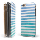 Ocean WaterColor Ombre Stripes iPhone 6/6s or 6/6s Plus 2-Piece Hybrid INK-Fuzed Case
