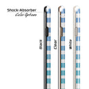 Ocean WaterColor Ombre Stripes iPhone 6/6s or 6/6s Plus 2-Piece Hybrid INK-Fuzed Case