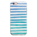 Ocean WaterColor Ombre Stripes iPhone 6/6s or 6/6s Plus 2-Piece Hybrid INK-Fuzed Case