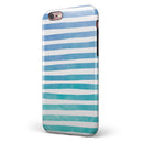 Ocean WaterColor Ombre Stripes iPhone 6/6s or 6/6s Plus 2-Piece Hybrid INK-Fuzed Case