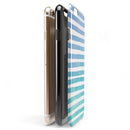 Ocean WaterColor Ombre Stripes iPhone 6/6s or 6/6s Plus 2-Piece Hybrid INK-Fuzed Case