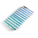 Ocean WaterColor Ombre Stripes iPhone 6/6s or 6/6s Plus 2-Piece Hybrid INK-Fuzed Case