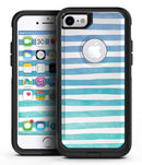 Ocean WaterColor Ombre Stripes 2 - iPhone 7 or 8 OtterBox Case & Skin Kits