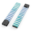 Ocean WaterColor Ombre Stripes - Premium Decal Protective Skin-Wrap Sticker compatible with the Juul Labs vaping device